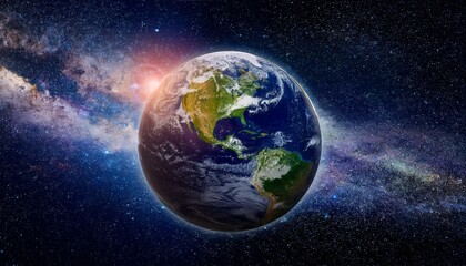 Obraz premium Weltkugel im Weltall Hochauflösend 