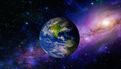 Obraz premium Weltkugel im Weltall Hochauflösend 