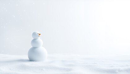 Ai generative Christmas concept wallpaper of snowman suitable for use in design work