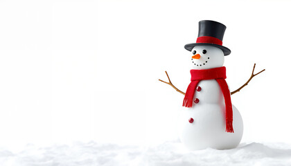 Ai generative Christmas concept wallpaper of snowman suitable for use in design work