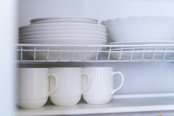 Explore the beauty of Minimalist Kitchenware displayed in a sleek, Modern Shelf design