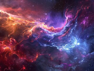 Cosmic Nebula: A Vivid Symphony of Stars and Gas