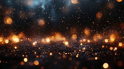 Obraz premium Illuminating String of Lights in Dark Background