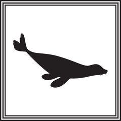 
Flat vector illustration of a Seal .