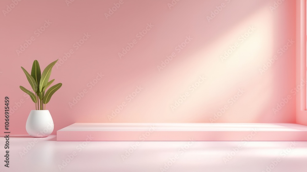 Poster a rich pink background featuring subtle shadows and highlights, perfect for creating depth in presen