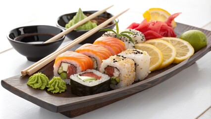 sushi on a plate