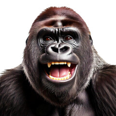 Smiling gorilla ape
