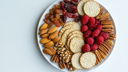 Colorful Assorted Snack Plate for Sharing and Enjoyment