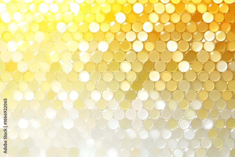 Poster a vibrant, abstract background featuring a gradient of golden hues with circular patterns, creating 