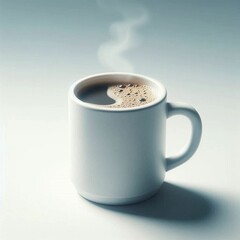 cup of coffee on white