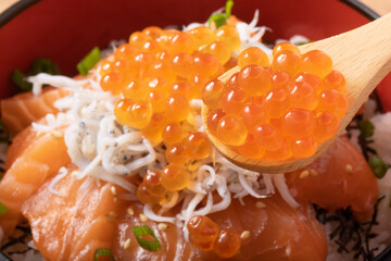 海鮮丼（サーモン　しらす　いくら）