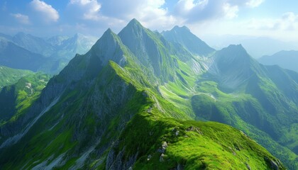 Breathtaking seamless looping time-lapse of majestic mountain peaks under a clear sky