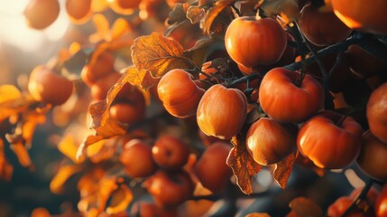 Vibrant Persimmons: A Super-Realistic Macro Exploration