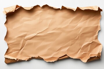 Crumpled brown paper texture, perfect for backgrounds and creative projects.