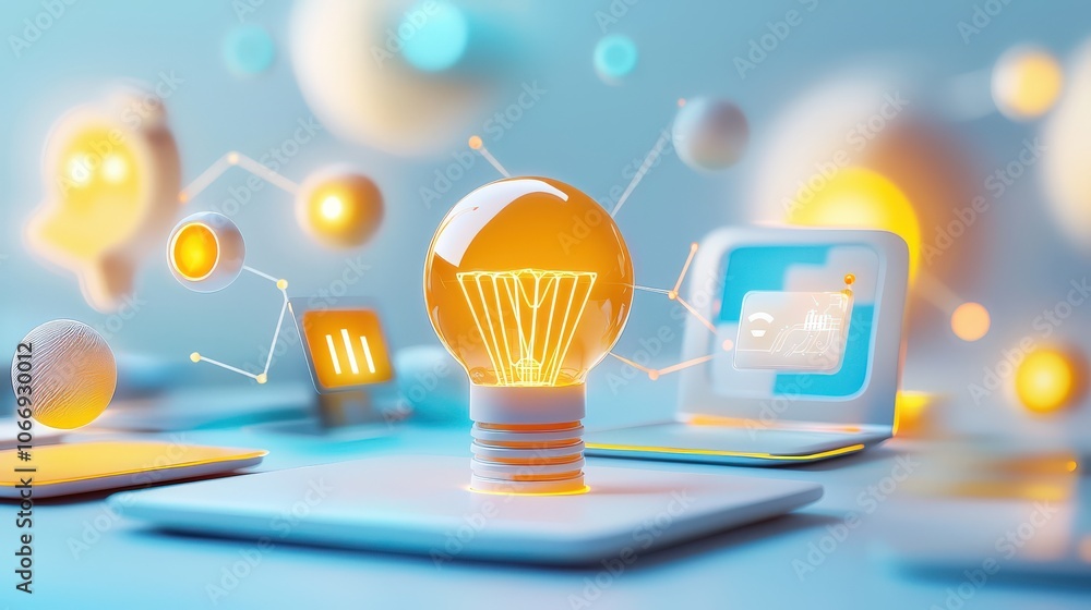 Aufkleber an artistic image of smart lights displayed in various shapes and colors, showcasing the creativity 