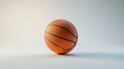Obraz premium Basketball on a White Background
