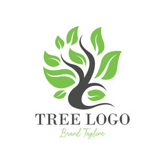 Tree logo template stock vector