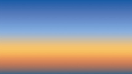 Abstract gradient nature landscape desktop wallpaper vector. Minimal yellow blue sky gradient landscape abstract background. Blurred yellow blue sky abstract minimal desktop wallpaper background