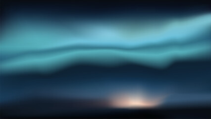 Abstract dark gradient desktop wallpaper vector. Blurred aurora blue sky gradient landscape abstract background. Blurred blue with dark sky abstract gradient desktop wallpaper background