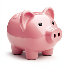 Obraz premium pink bank isolated