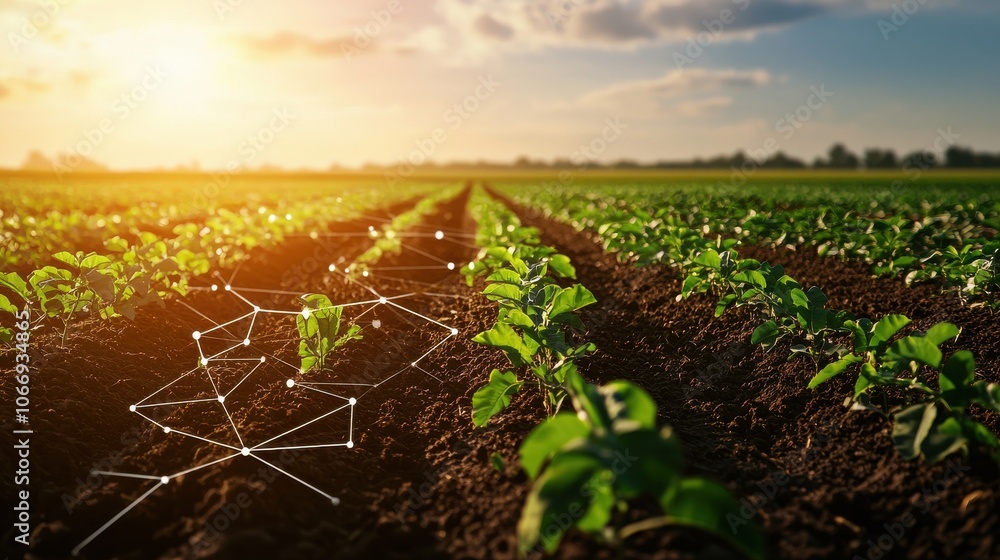 Poster cloud-based farming software revolutionizes agriculture with smart technology for multiple low-resol