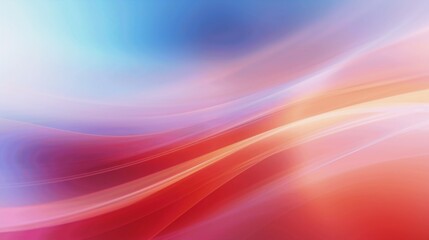 Obraz premium Soft Abstract Waves in Blue and Red Tones