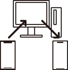 スマホの機種変更時のデータ移行イメージ　パソコン経由