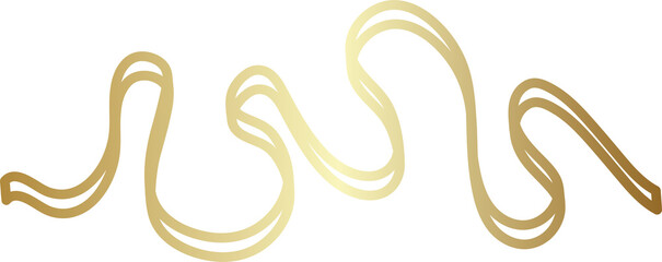 Gold ribbon line. Element for design