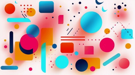 Obraz premium Abstract Colorful Shapes and Patterns Background