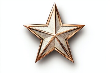 Fototapeta premium Star design with a textured surface and a copper finish, ideal for creative projects and illustrations.