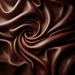Fototapeta premium texture of brown leather with fold and shadows