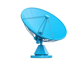 a blue satellite dish