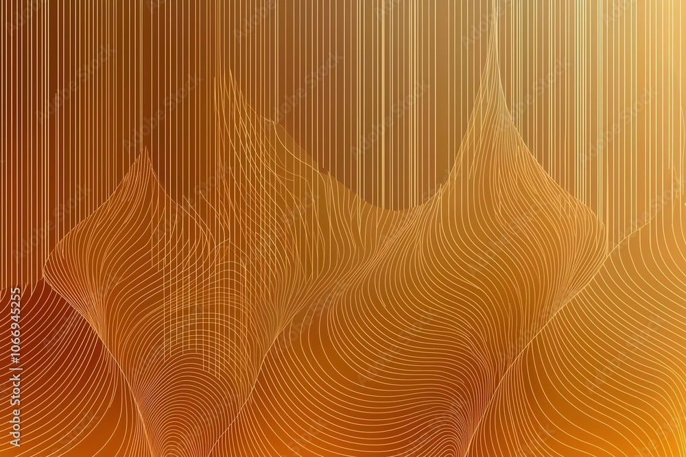 Aufkleber abstract golden waves featuring elegant lines create a warm and inviting atmosphere, ideal for desig