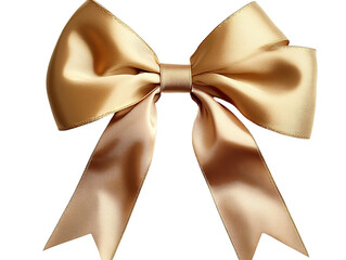 a gold bow with a pattern on it