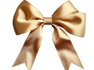 a gold bow with a pattern on it