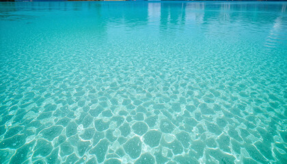 Close-up of crystal-clear shallow water with ripple patterns