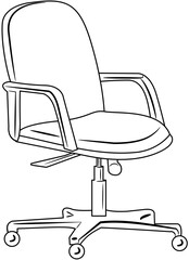 Office Equipment doodle element coloring page cartoon illustration