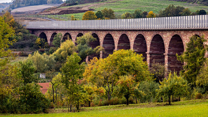 Naklejka premium The viaduct bridge of Wommen in Hesse