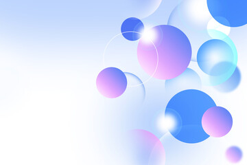 Abstract geometric circle gradient soft light pastel blue bokeh background design for Graphic Business technology digital illustration web template background backdrop desktop wallpaper bubbles banner