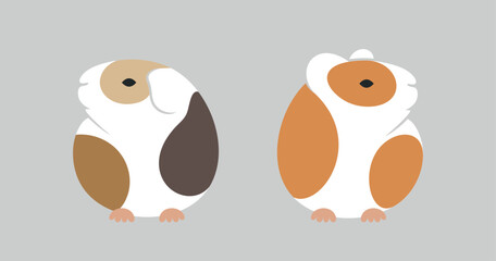 Guinea pig logo. Isolated guinea pig on white background