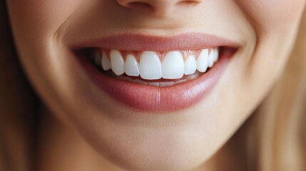 Fototapeta premium Woman smiling, white background, copyspace