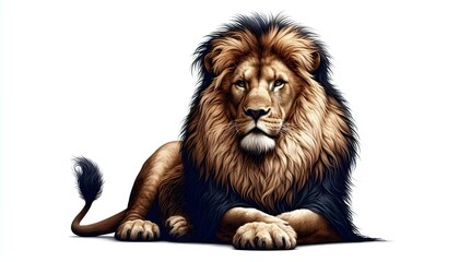 lion isolated on white