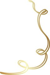 Gold ribbon line. Element for design