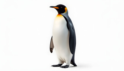 Fototapeta premium a penguin standing on a white background 