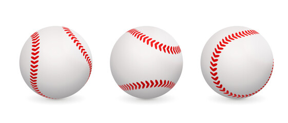 Three Vector Isolated Baseball Balls