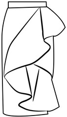 autumn clothes Doodle element coloring page cartoon illustration