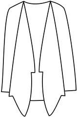 autumn clothes Doodle element coloring page cartoon illustration