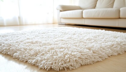 A cleaning service restoring order in a bright living room during the afternoon