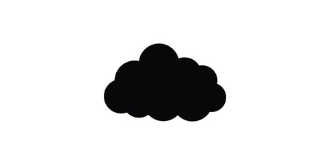 Silhouette flat style clouds. Vector illustration.