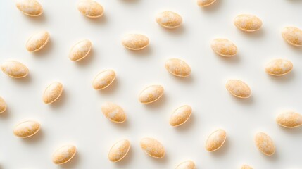 Vitamin B Supplements Arranged in Minimalist Pattern on Clean Background
